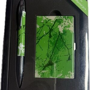 BOGO Green Stylish Pen & Business Card Set